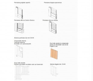 Tipologia scuretti/balconi in legno
