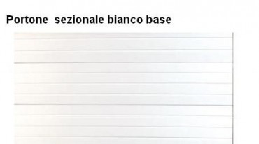 Portone sezionale a doghe colore bianco standard