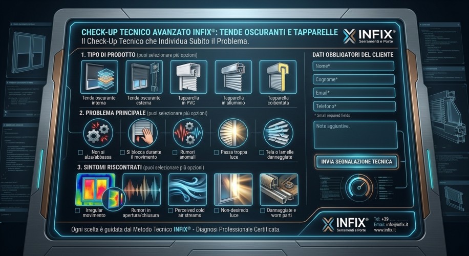 Tende oscuranti e Tapparelle: Check-Up Tecnico Avanzato INFIX®