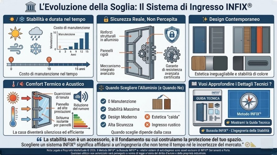 Portoncini in Alluminio: criteri tecnici, stabilità e valore dell’ingresso