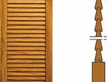 Scuro persiana in legno modello doppia spiovenza tipo 2