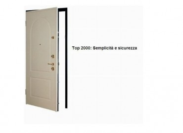 Porte blindate con chiusura azionata da 4 catenacci in acciaio modello Top 2000
